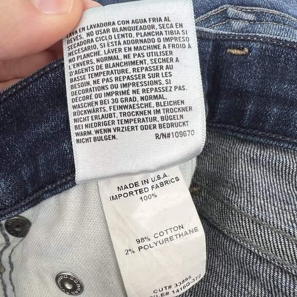 COH Citizens of Humanity Mid Rise Distressed Stretch Skinny Jeans Size 24 - Picture 8 of 8